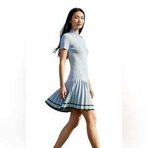 Alexia Admor Light Blue Dress with Pleated Hem